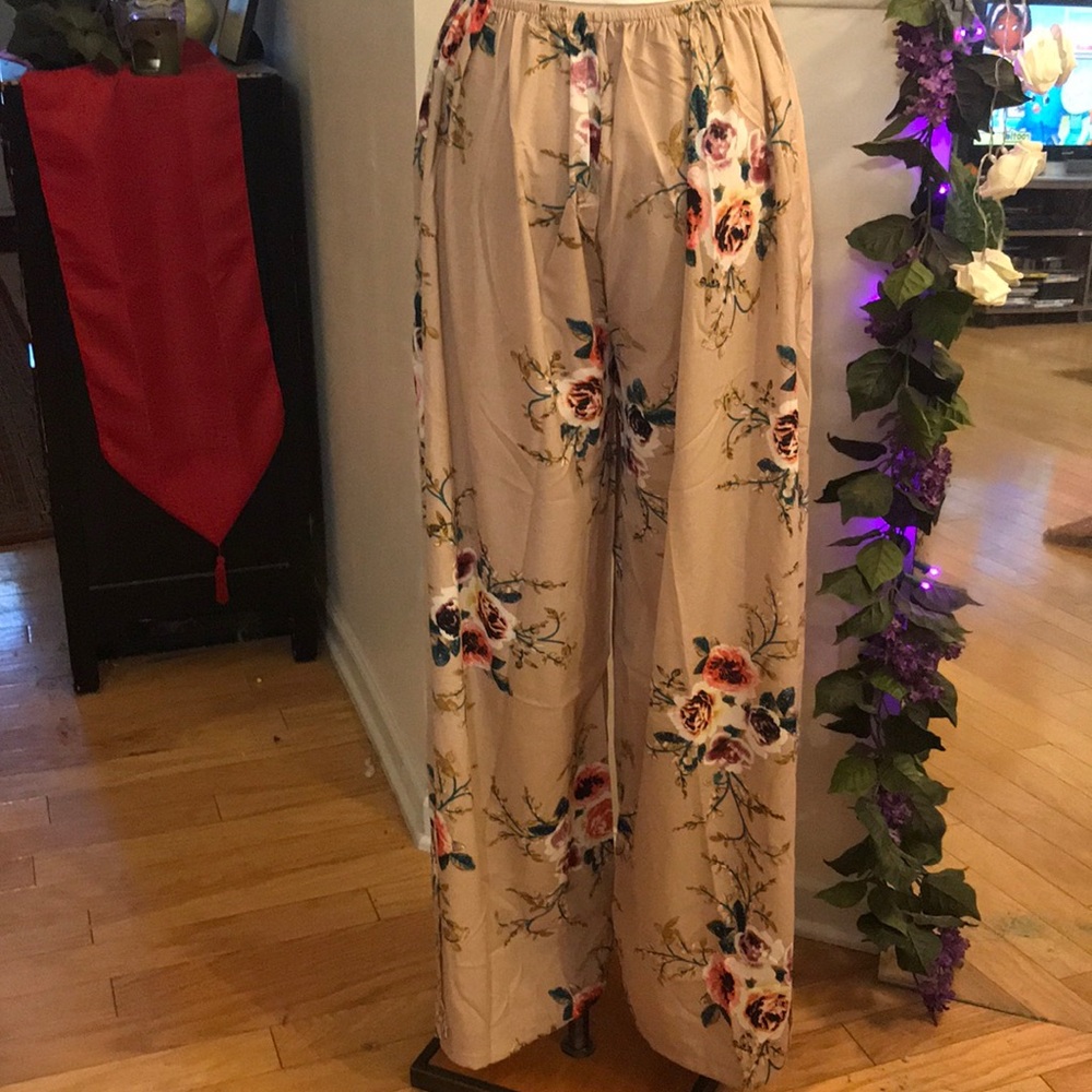 Women Summer High Waist Side Split Floral Print - Picture 6 of 6